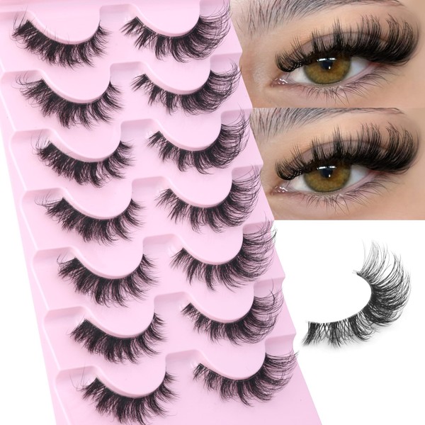 EYDEVRO False Eyelashes Wispy Lashes D Curl Cat Eye Lashes