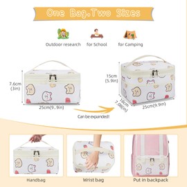 HSHRISH Lunch Bag for Kids boy Small Cooler Bag - Reusable Waterproof Leakproof Insulated Lunch Bag for Girls Picnic Small Insulated Lunch Bag for Boys School Strawberry Bear