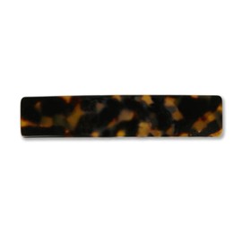 Allure Handmade Rectangular French Barrette for Thick or Thin Hair - Nougat (Toyko Tortoise)