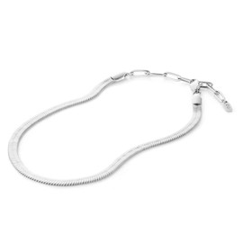 JENNY BIRD Zeina Anklet | High Polish Platinum, Lobster Clasp | Sleek, Chunky Designer Jewelry for Women