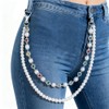 Layered Pants Chain Hip Hop Gothic Wallet Chain Metal Pearl
