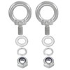 PATIKIL M8 x 15mm Eye Bolt with Nut, 2 Pack