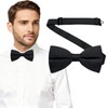 Guokoo Bow Ties for Men Solid Color Bow Tie Pre-Tied