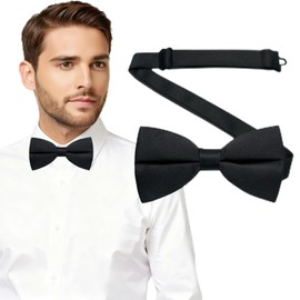 Guokoo Bow Ties for Men Solid Color Bow Tie Pre-Tied Adjustable - Men's Bow Tie for Party Wedding Available