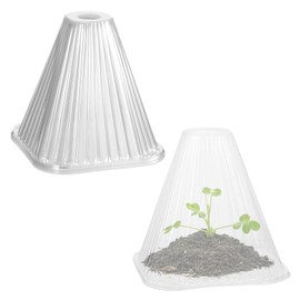 eROOSY Pack of 20 Plant Hats, 19 x 19 x 18 cm, Plastic Plant Protection, Plant Protection Hat, Frost Protection, Snail Protection, Plant Cover, PVC (Transparent)