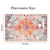 Kerton Stork Boho Table Placemats Set of 8, Orange Place