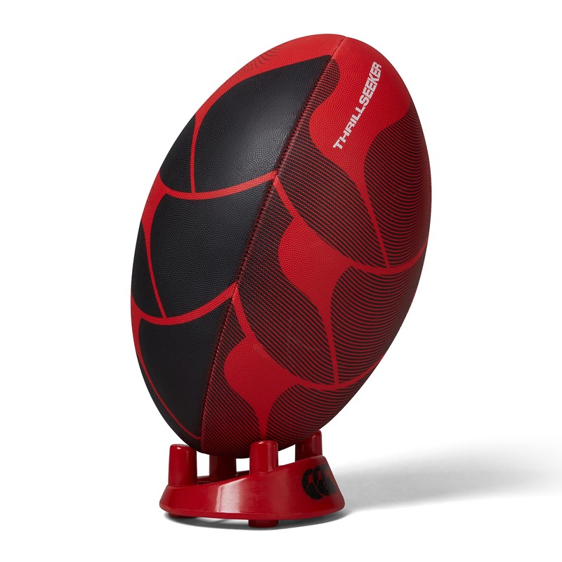 Canterbury Thrillseeker Play Rugby Ball, Black/Red, 3