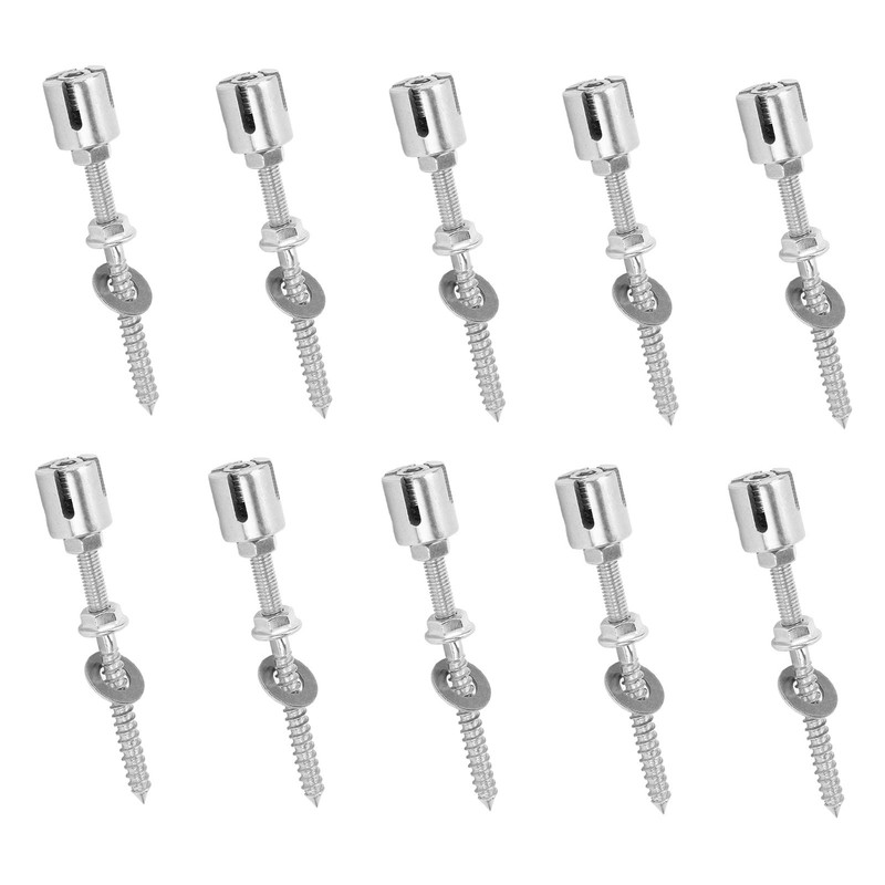 10Pcs Cross Cable Clamps 316 Stainless Steel Corrosion Resistant Cross