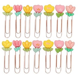 14 Clips De Papel Con Diseño De Flores Marcadores De Metal Para Oficina Y Escuela Clips Decorativos Bonitos Para Notas Y Manualidades