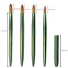 100% Kolinsky Hair Acrylic Nail Brush, Flat Shape with Cap,