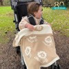Clair de Lune Reversible Lion Knitted Baby Blanket, Soft Safari