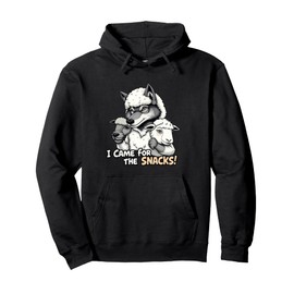 I Came for the Snacks Funny Wolf Pullover Hoodie