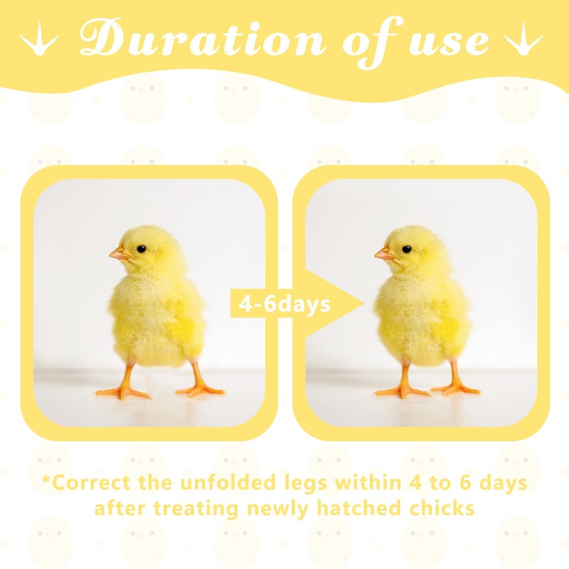 MANOPAWS 100pcs Adjustable Baby Chicken Splay Leg Hobble Braces, Poultry