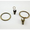 A- LIFE 18 Pcs Curtain Rings Liner Curtain Clips Extra