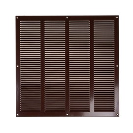 Vent Systems Brown 16'' x 16'' Inch Air Vent Cover Metal Air Return Grill with Built in Pest Guard Screen HVAC Vent Cover for Home Improvement Vent Duct Cover 400x400 mm