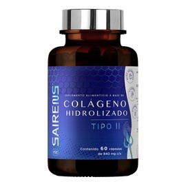 Colágeno Tipo II para Articulaciones | 60 Cápsulas | 1680 mg por Porción | con Vitamina C y Ácido Hialurónico