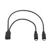 Traovien USB C Splitter Cable, USB Type C Female DC