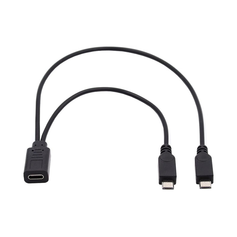Traovien USB C Splitter Cable, USB Type C Female DC