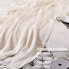 CREVENT Farmhouse Knitted Blanket for Couch Sofa Chair Bed Home