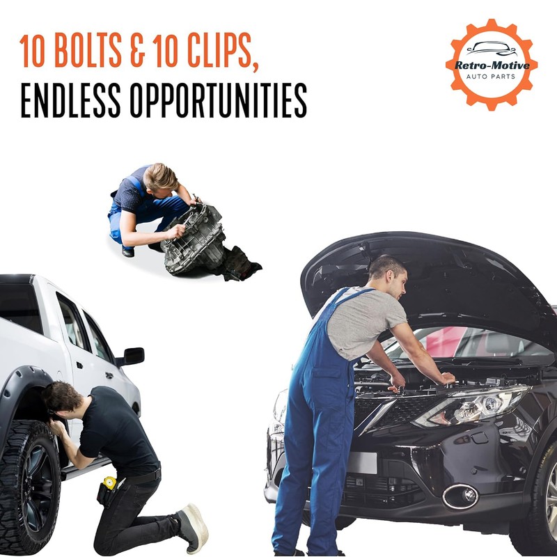 5/16 Fender Bolts & U Clips for Ford Lincoln Mercury