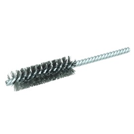 Weiler 21110 0.006" Wire Size, 3/4" Diameter, 5-1/2" Length, Steel Bristles, Double Stem Double Spiral Power Tube Brush, Made in the USA