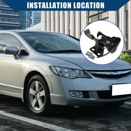 Hihaha No.74120-SDA-A02 Hood Latch Assembly for Honda Accord 2003-2007 / Engine Hood Lock/Durable / 1Pcs Black