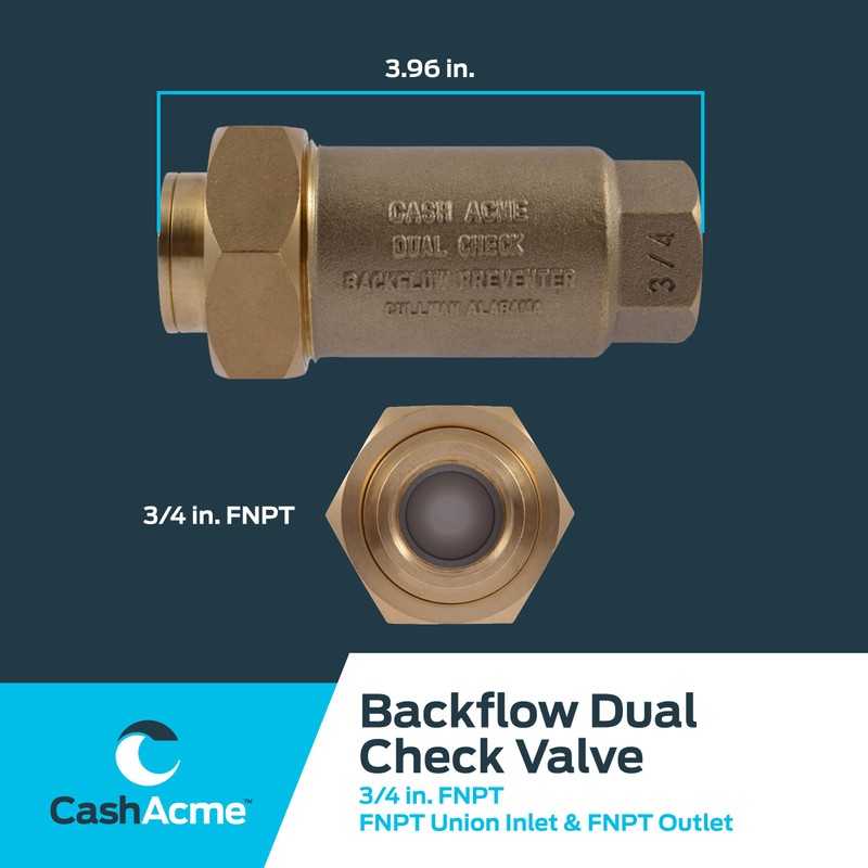 Cash Acme 3/4 Inch BF1 Dual Check Valve with Female