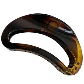 CROSS MARBERRY CY128 OVKH Hair Clip, Secure, Small, Hair Clip, Non-slip, Simple, 3.9 inches (10 cm), Lightweight, Resin, Half Moon Type, Elegant, For Adults, Olive Khaki