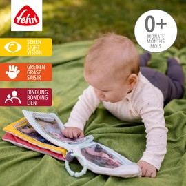Fehn Loopy & Lotta Baby Photo Album - Memory Book, Fabric Sensory Photo Album To Arrange Yourself - Baby Album Toy For Birth, For Babies And Children From 0+ Months To Remember Faces And Learn Names