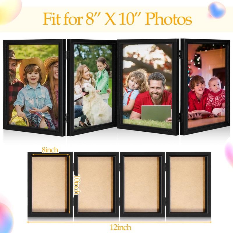 Sintuff 8 x 10 Picture Frames Hinged Fold Photos Frame
