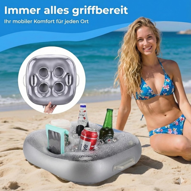 YODOOLTLY Inflatable Floating Drink Holder with 6 Holes Large Capacity