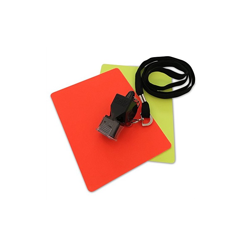 referee at work Football Referee Set with Whistle and Disciplinary