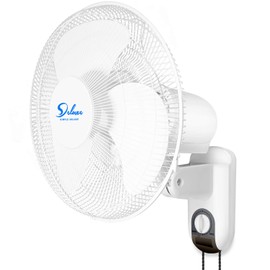 Simple Deluxe Adjustable Tilt, Quiet Operation Household Wall Mount Fans Oscillating, 2 Pack, White