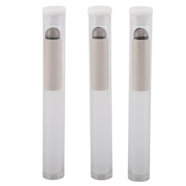 Pincel de Labios de Silicona Transparente, Aplicadores de Lápiz Labial Pequeños Portátiles con Caja de Almacenamiento, 3 Piezas