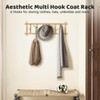 Dezyfurni Bamboo Coat Rack Wall Mount with 12 Rotating Hooks