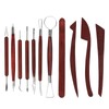12pcs Soft Clay Carving Tools Multipurpose Stainless Pottery Accessories with