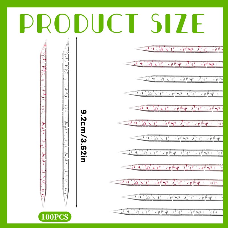 100 PCS Christmas Plastic Stylus for Scratch Art, 3.7 Inch