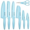 Full Blue 13 Piece Multifunctional Chef Knives Carbon Steel Kitchen