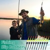 VioraWhite 20 Pcs Fishing Floats Bobbers Spring Oval Stick Slip