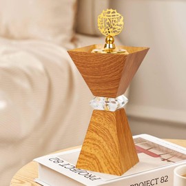 Xisakaca Bakhoor Burner, Charcoal Incense Burner, Frankincense Metal Incense Holder for Yoga, Spa Aromatherapy, Office & Home Decor Gifts Tan 10.2" Inches Tall