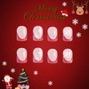 LOPMNGHT Christmas Red French Press on Nails Short Square Snowflake
