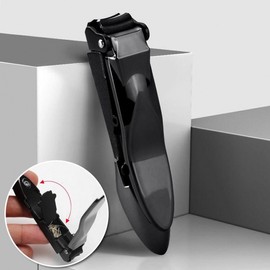Stainless Steel Case Set Nail Care Anti-Splash Fingernail Toenail Clippers Nail Tools Metal Black
