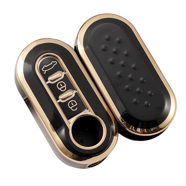 Misuyue Fiat 500 Key Cover, TPU Car Key Case for