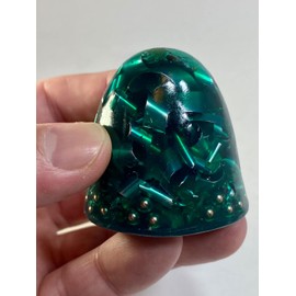 2 Transparent Green Power Dome Tower Busters Crystal Orgone Generator Energy Accumulator 7.83Hz/432Hz/528Hz/Advance Harmonics Many Beautiful Ingredients and Colors!! 2pd(Transparent Green)