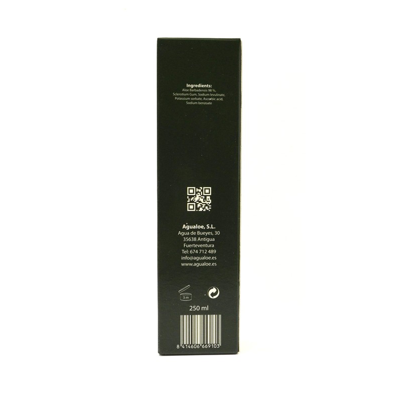 Vidaloe Natural Gel (Organic) 98% 250ml Cold Pressed Fuerteventura x