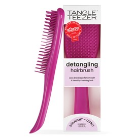 Tangle Teezer Ultimate Detangler Brush for Wet & Dry Hair, Eliminates Knots & Reduces Breakage for Straight to Wavy Hair Types, Electric Raspberry