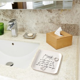 Titanape Friend Gifts for Women Trinket Dish, Leaving Gifts for Her No matter where we go, ... you will always have me Friendship Birthday Gifts for Women Friends Female