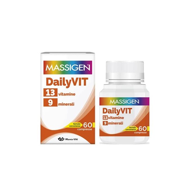 Massigen Dailyvit+ 12 Vitamins 11 Minerals - Supplement 60 Tablets - 80 g
