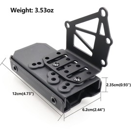 Tactical Tourniquet Holder for Gun Holster Accessory Mount Aluminum, QLS Police Gear Accessories for 3-Hole Right Holster (Set-BK)