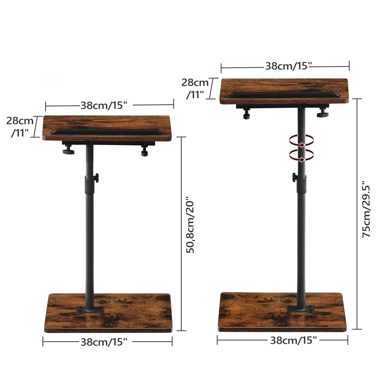 MAHANCRIS TV Tray Table, Sofa Armrest Tray Table for Couch,